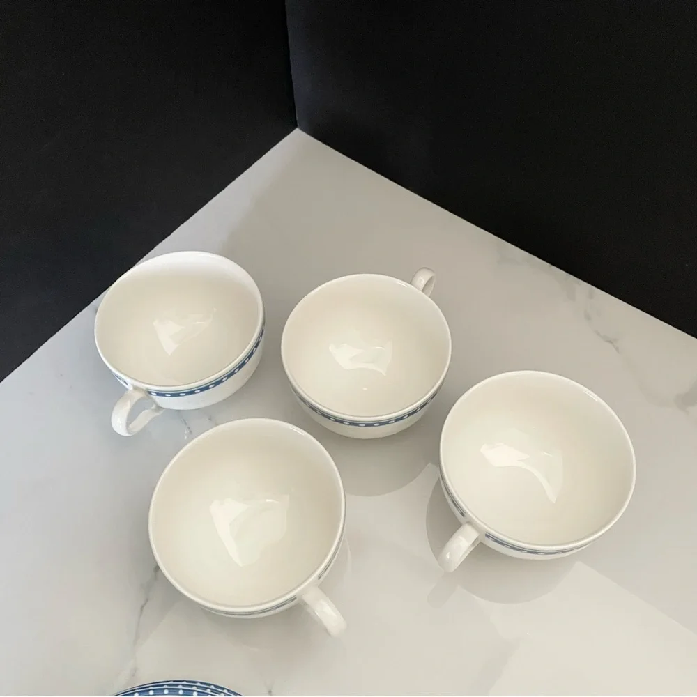 SET of 4 Party-Look Cups & Saucers by Villeroy & Boch